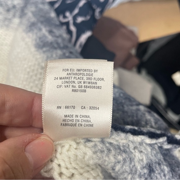 Anthropologie Field Flower Feltwork Wool Alpaca Boxy Sweater L - Picture 7 of 7